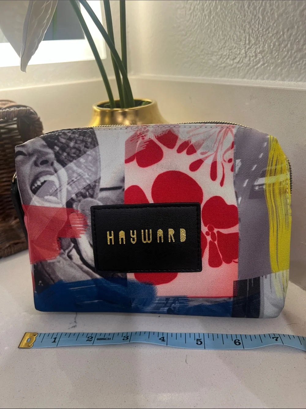Hayward Multi-Color Graphic Cosmetic Bag.